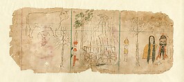 Drawings from a Pictorial Calendar, Silver Horn, Haungooah (Native American, Kiowa, 1860–1940), Graphite and ink on paper, Kiowa
